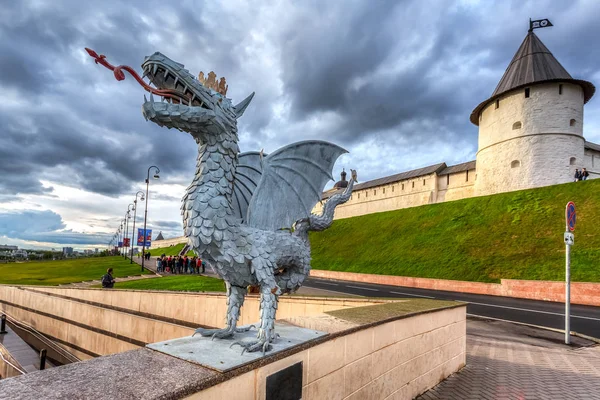 Kazan Ryssland Juni 2018 Skulptur Mytomspunna Ormen Zilant Den Officiella — Stockfoto
