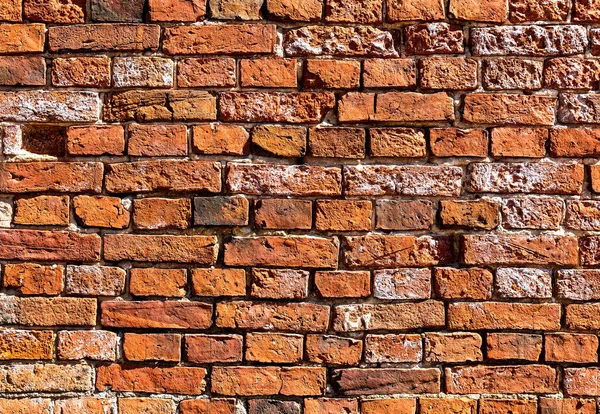 Tle Starych Wyblakły Czerwony Mur Cegły Murarskie Cegły Jako Tekstury — Zdjęcie stockowe