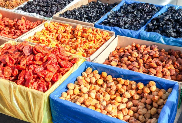 Trockenfrüchte Zum Verkauf Auf Dem Basarmarkt — Stockfoto