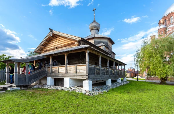 Sviyazhsk Rusko Června 2018 Starobylé Dřevěný Kostel Nejsvětější Trojice Johna — Stock fotografie