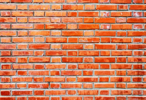 Rote Ziegelwand Als Hintergrundstruktur Ziegelmauerwerk Mit Ungleichmäßigen Nähten — Stockfoto