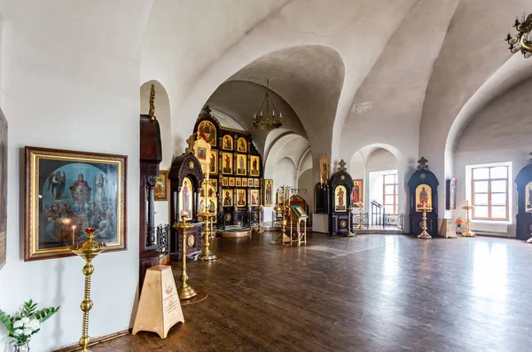 俄罗斯托尔佐克 2018年7月8日 Borisoglebsky 修道院的圣殿中的圣母教堂的内部 教会成立于1620 — 图库照片