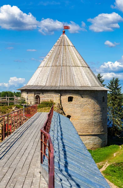 Shlisselburg Rusia Agosto 2018 Fortaleza Histórica Oreshek Una Antigua Fortaleza — Foto de Stock