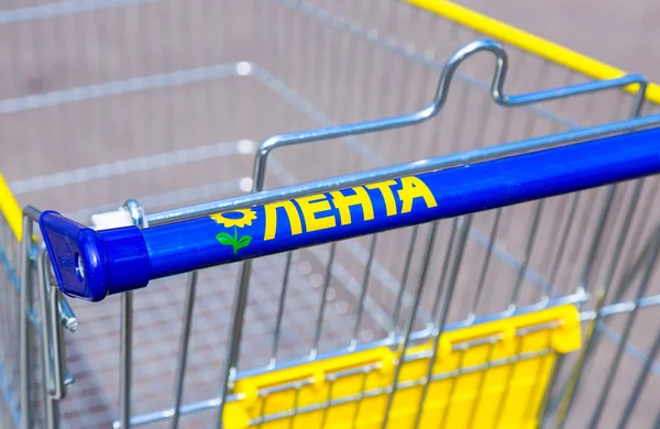 Samara Russia September 2018 Shopping Cart Lenta Store Lenta One — Stock Photo, Image