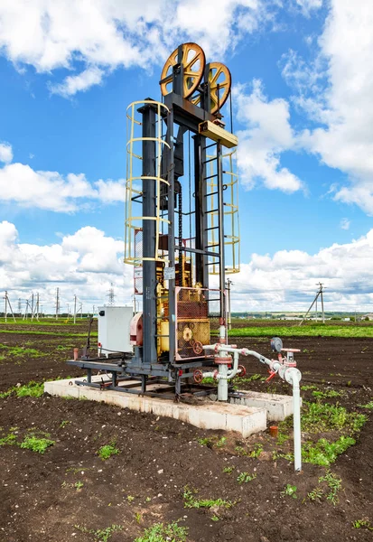 Nurlat Russia June 2018 Working Pump Jack Fracking Crude Extraction — Stock Photo, Image