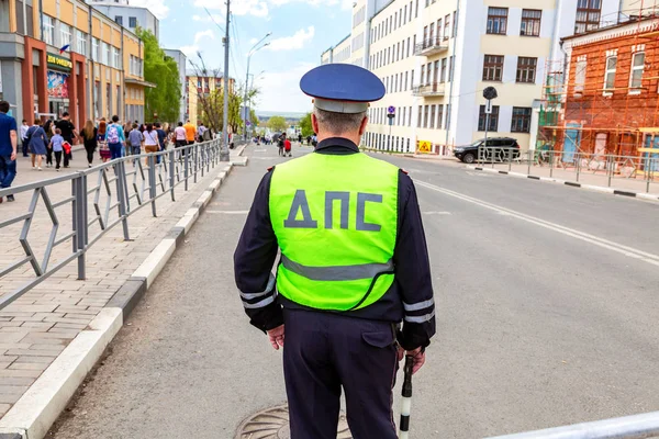 Samara Oroszország 2018 Május Orosz Rendőrség Járőr Tisztviselő Állami Gépjármű — Stock Fotó