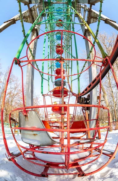 Rusya Samara Daki Kış Parkında Dönme Dolap — Stok fotoğraf