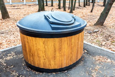 Plastik çöp konteyner atık ve çöp Sonbahar Park için