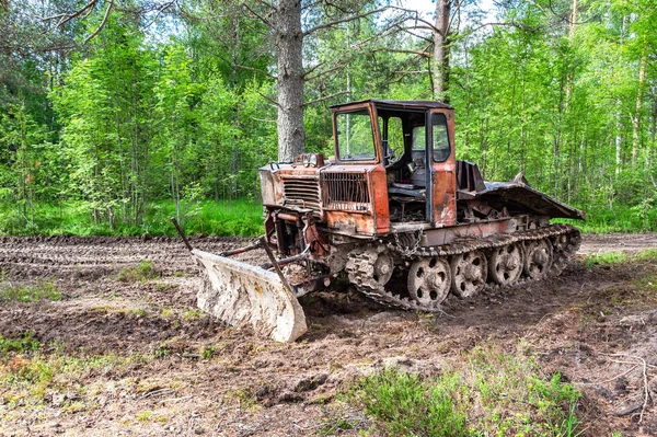 Altes Schleudern Sommer Wald Schleudermaschine Für Die Holzindustrie — Stockfoto