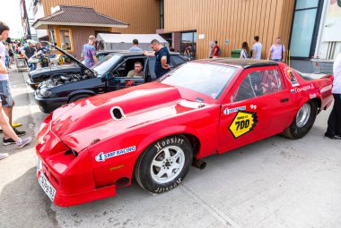 Samara, Rusya - 19 Mayıs 2018: Chevrolet Camaro araç motor Show'da