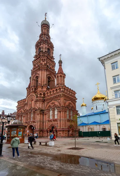 Kazan Rússia Junho 2018 Torre Sino Catedral Epifania Rua Bauman — Fotografia de Stock