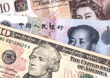 Farklı rezerv para birimi dolar, yuan, Lirası yakın çekim
