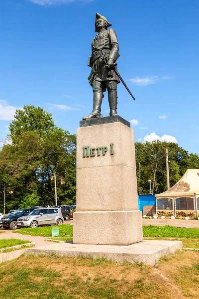 Пам'ятник імператору Петру великому (Петро I) — стокове фото