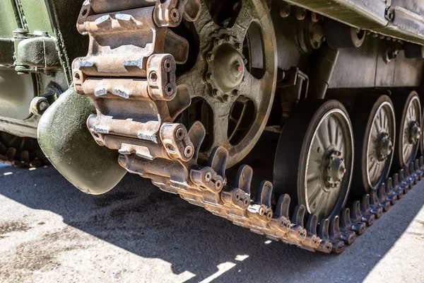 Caterpillar of the Russian armored tank — Stock Photo, Image