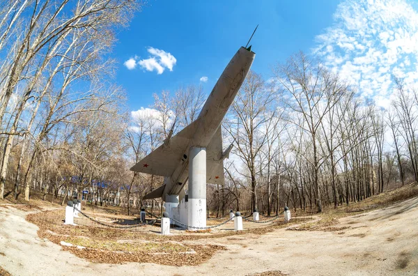 Denkmal für Suchoi-9-Flugzeuge — Stockfoto