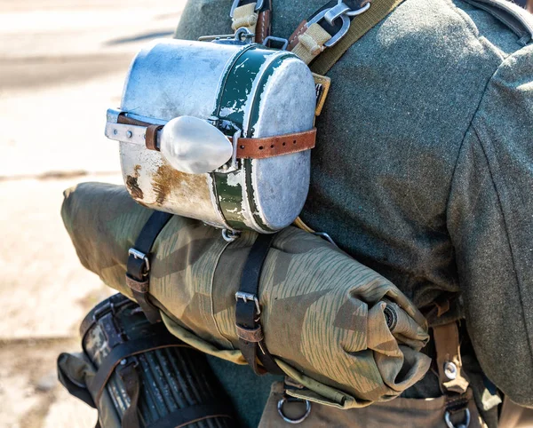 독일 육군 유니폼의 복고풍 군인 장비 — 스톡 사진