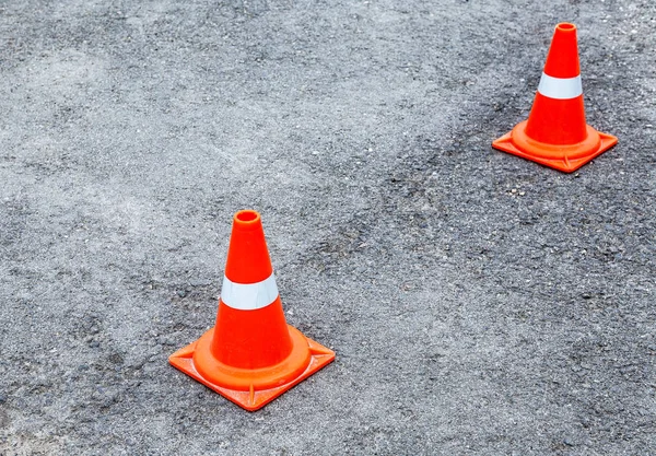 Warning bollards at the parking zone — Stock Photo, Image