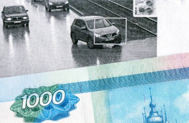 Trafik kurallarını ihlal için para cezası ödenmesi için makbuz