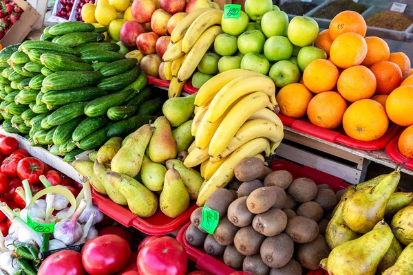 Verdure e frutta biologiche fresche — Foto Stock