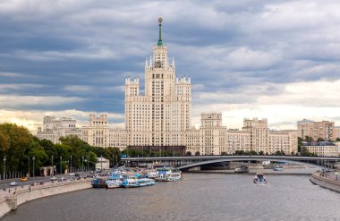 River cruise ships sailing on the Moskva River