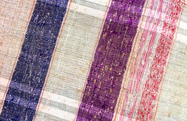 Arka plan olarak eski ev yapımı paspas