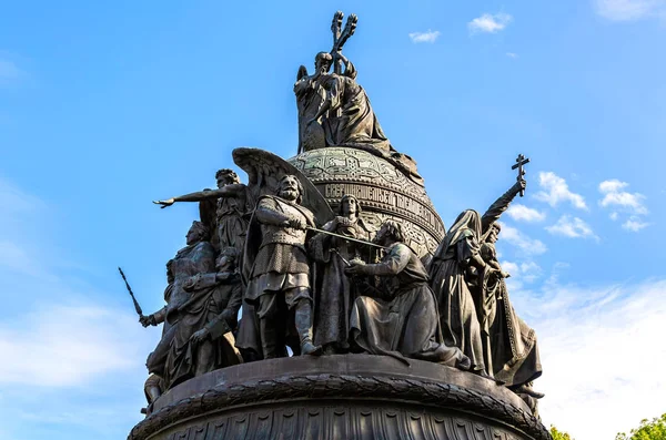 Dettaglio del monumento "Millennio della Russia" (1862 ) — Foto Stock