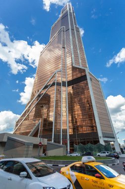 Mercury Tower gökdelenler Moskova City kompleksinde.