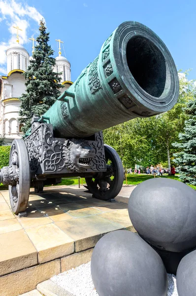 Москва Россия Июля 2019 Года Царская Пушка Территории Московского Кремля — стоковое фото