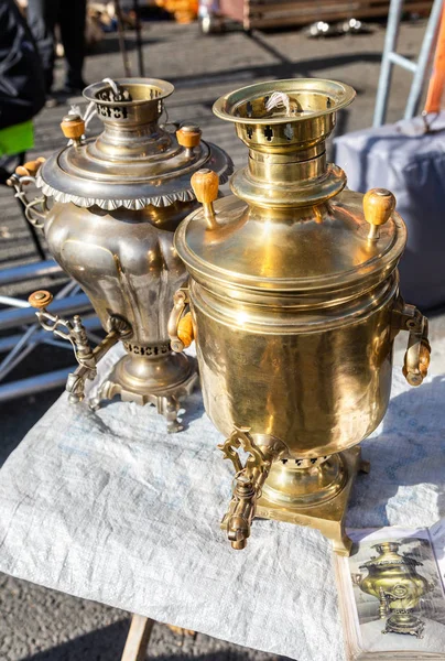 Tradiční samovary pro čajový obřad — Stock fotografie