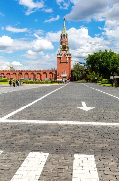 Moskou Rusland Juli 2019 Zicht Spasskaya Toren Vanuit Het Moskou — Stockfoto