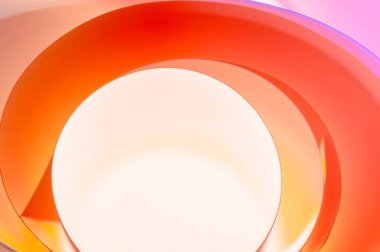 Çok renkli yarım daire elemanlarının g ile soyut arka planı