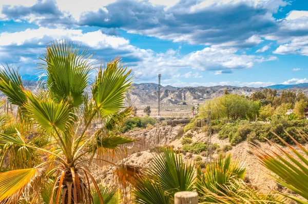 Ökenlandskap i Andalusien, Spanien — Stockfoto