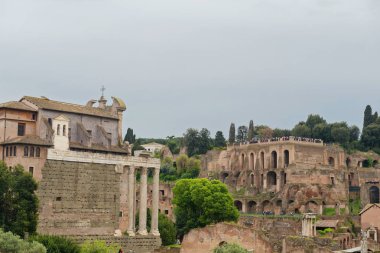 Roma, Italya-Aprill 21, 2019: Capitoline Hills görünümü
