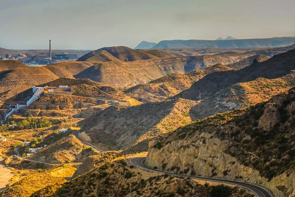 Panoramatický výhled na horu, Almeria, Andalusie — Stock fotografie