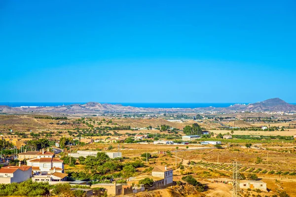 Panoramic view to the mountains in motion — Stock Photo, Image