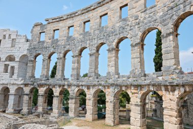 Pula, Hırvatistan - 3 Temmuz 2016: Pula Arena'nın İçinde