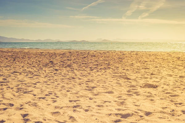 Plage de sable européen et mer bleue, Mar Menor — Photo