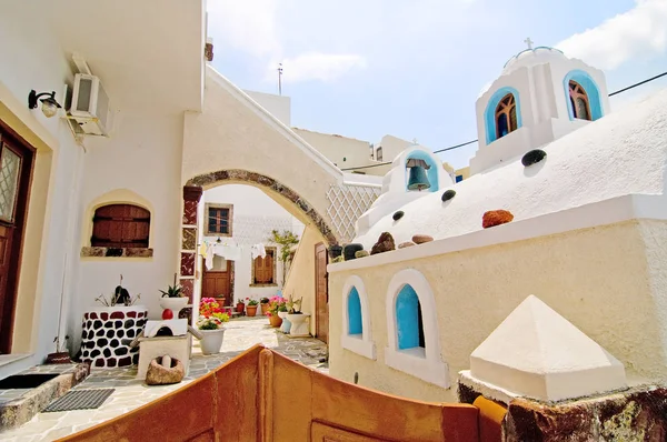 Santorini krásné budovy — Stock fotografie