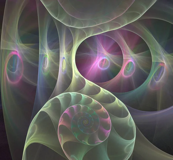 Nebulae spiral fractal picture — Stock Photo, Image