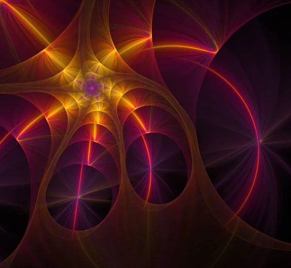 Image fractale en spirale rouge — Photo