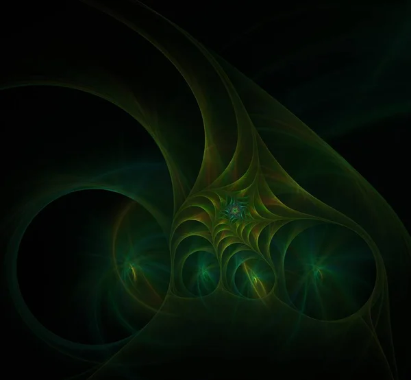 Green spiral fractal picture — Stock Photo, Image