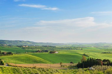Toskana güzel bahar akşam Froggy manzara
