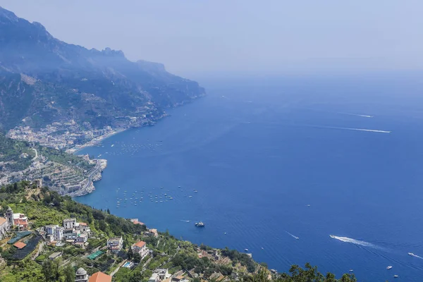 Táj Hegység Tirrén Tenger Ravello Faluban Amalfi Coast Olaszország — Stock Fotó