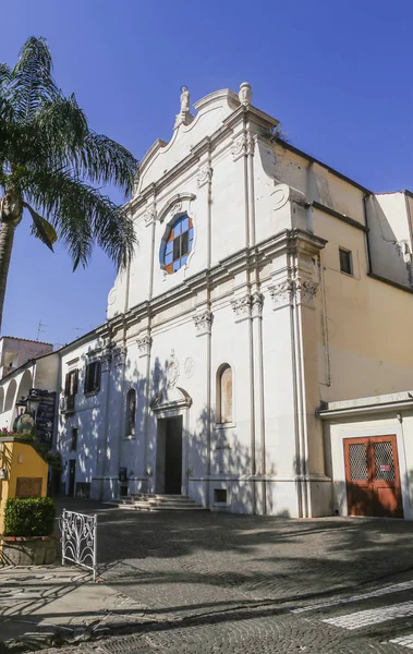 Фасад Монастыря Святого Франциска Городе Сорренто Италия — стоковое фото