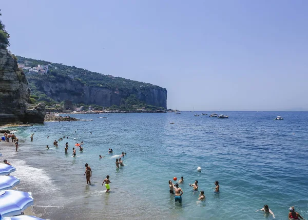 Vico Equense Itália Julho 2017 Praia Costa Amalfitana Vico Equense — Fotografia de Stock