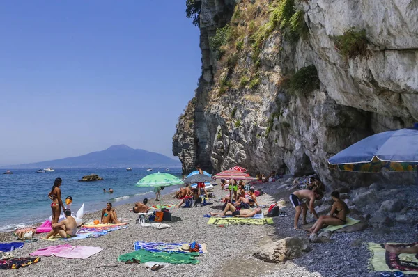 Vico Equense Itália Julho 2017 Praia Costa Amalfitana Vico Equense — Fotografia de Stock