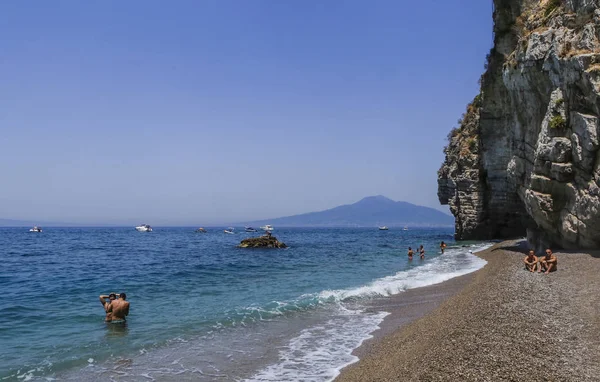 Vico Equense Itália Julho 2017 Praia Costa Amalfitana Vico Equense — Fotografia de Stock