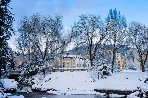 Famosa Località Termale Marianske Lazne Nella Repubblica Ceca Inverno — Foto Stock