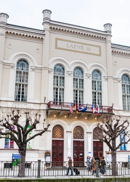 Karlovy Vary Česká Republika Ledna 2018 Hotel Lázně Iii Staré — Stock fotografie