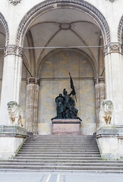 Fragmento Field Marshall Hall Feldherrnhalle Localizado Odeonsplatz Munique Alemanha — Fotografia de Stock